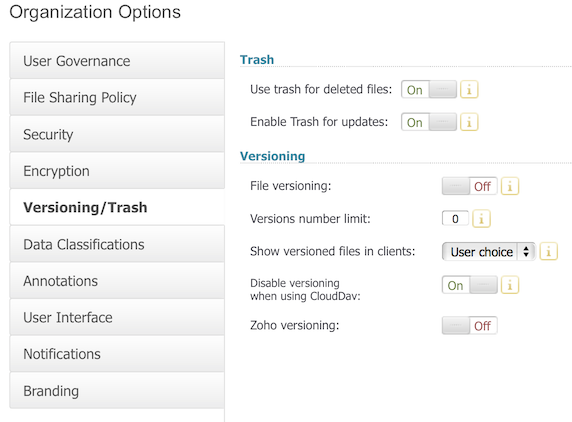clouddav Versioning clouddav Versioning